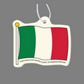 Paper Air Freshener - Full Color Flag of Italy Tag W/ Tab